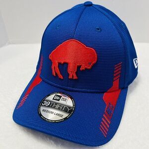 New Era Buffalo Bills Throwback Retro 39THIRTY‎ Stretch Flex Hat Cap Blue Sz M/L
